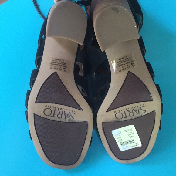 Black FrancoSarto laceupheels - Picture 8 of 8